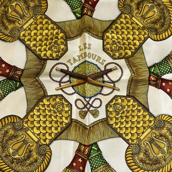 Hermes “Les Tambours” Silk Scarf - Picture 3 of 7